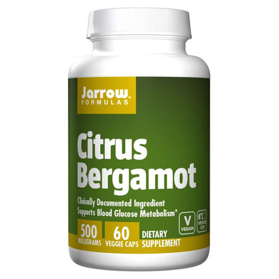 Jarrow Formulas Citrus Bergamot, bergamot sinaasappel, 60 plantaardige capsules