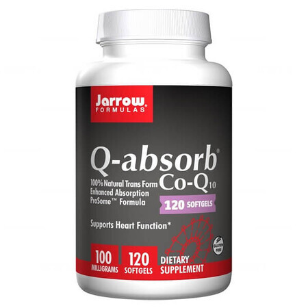 Jarrow Formulas Q-absorb, coenzyme Q10 100 mg, 120 gélules