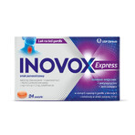 Inovox Express 2 mg + 0.6 mg + 1.2 mg, orange flavor, 24 tablets