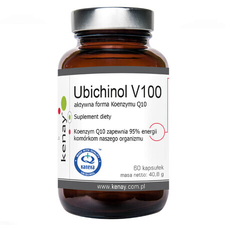 Kenay, Ubiquinol V100, actieve vorm van co-enzym Q-10 100 mg, 60 capsules