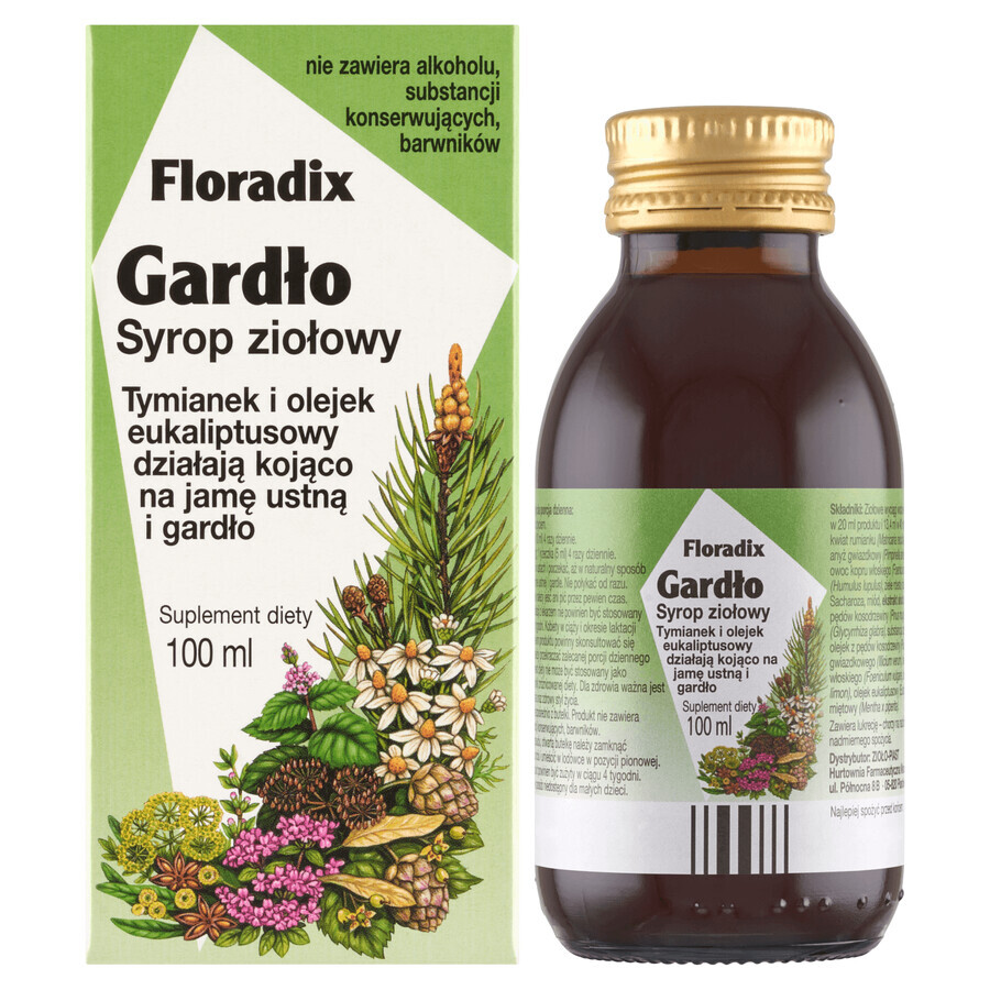 Floradix Keel, kruidensiroop, 100 ml