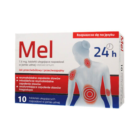 Mel 7,5 mg, 10 oraal disintegreerbare tabletten 