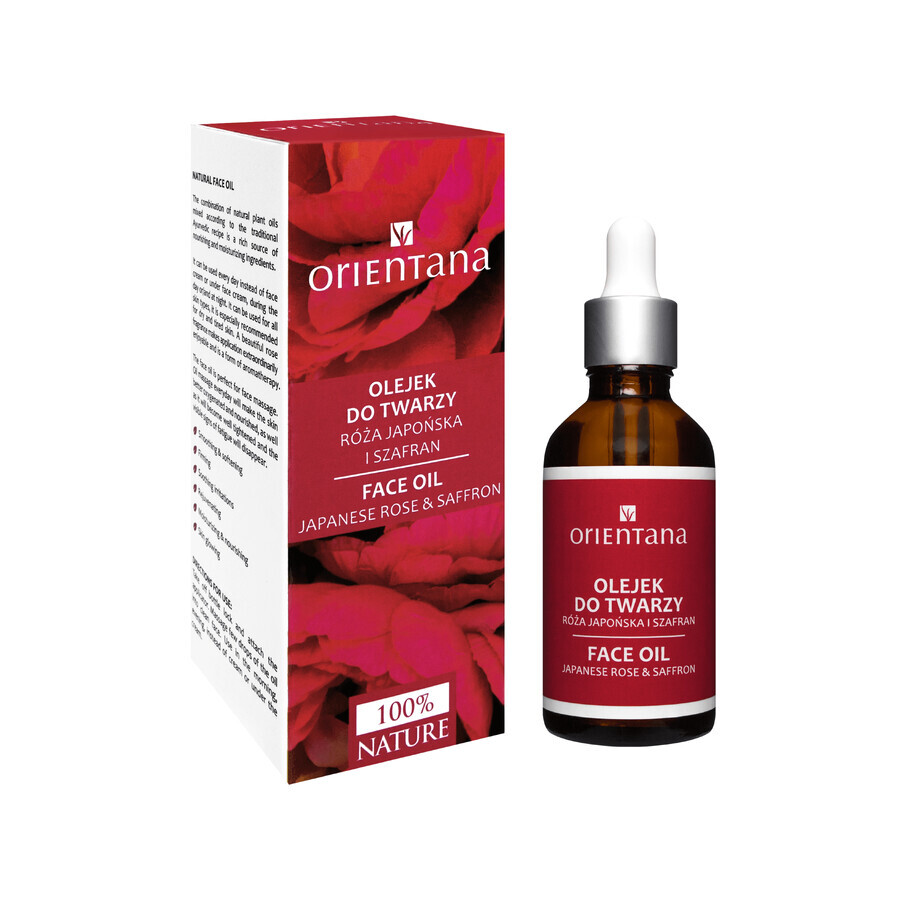 Orientana, gezichtsolie, roos en saffraan, 55 ml