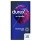 Durex Intense, condooms met stimulerende gel, geribbeld met bies, 10 stuks