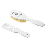 AKUKU natural hair brush and comb for children, white, A0307