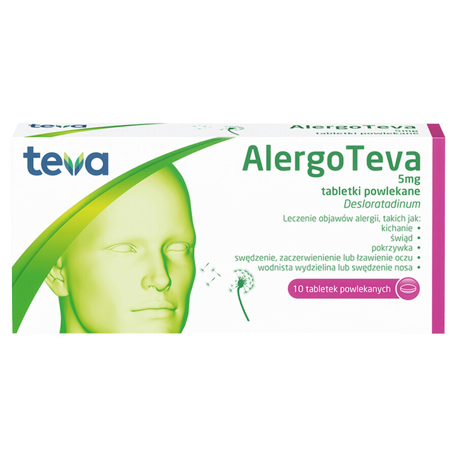 Alergo Teva 5 mg, 10 filmomhulde tabletten