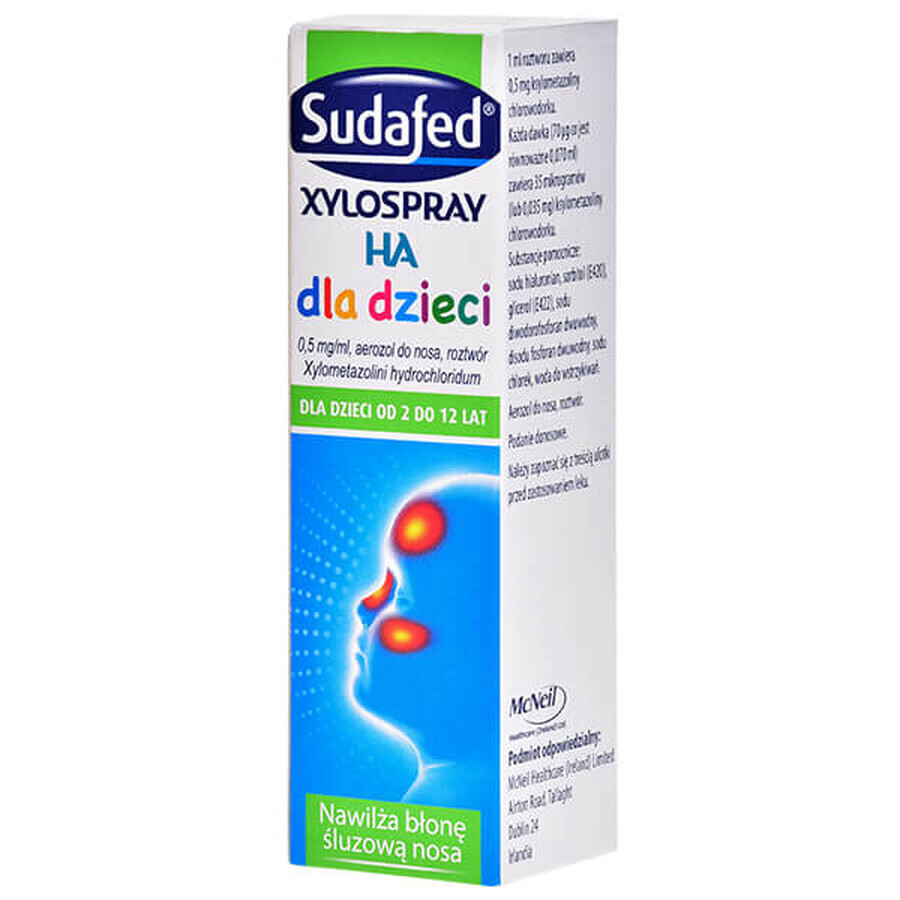 Sudafed XyloSpray HA voor kinderen 0,5 mg/ml, neusspray, 2-12 jaar, 10 ml