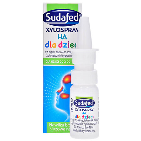 Sudafed XyloSpray HA voor kinderen 0,5 mg/ml, neusspray, 2-12 jaar, 10 ml