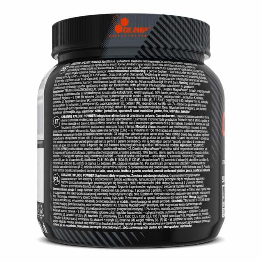 Olimp Creatine Xplode Poeder, sinaasappelsmaak, 500 g