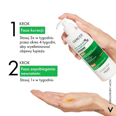 Vichy Dercos Szampon łupież suchy 390ml: ceny i cechy