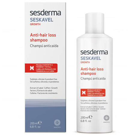 Sesderma Seskavel, shampooing contre la chute des cheveux, 200 ml