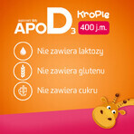 ApoD3 Drops, vitamin D3 400 IU for infants and children from the first day, 10 ml