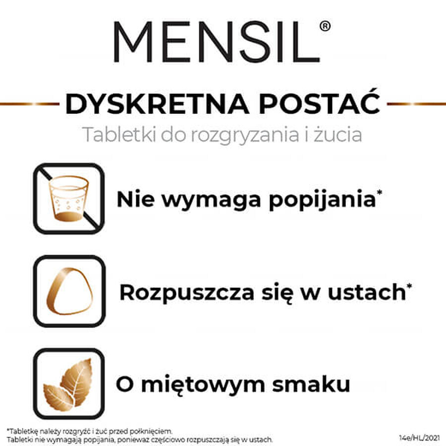 Mensil 25 mg, 2 comprimate masticabile