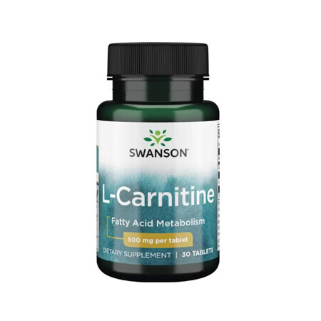 Swanson L-Carnitin, L-Carnitin 500 mg, 30 Tabletten