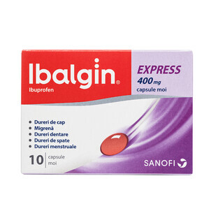 Ibalgin Express 400 mg, 10 capsules, Sanofi