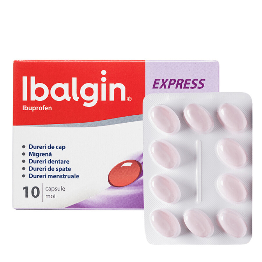 Ibalgin Express 400 mg, 10 capsules, Sanofi
