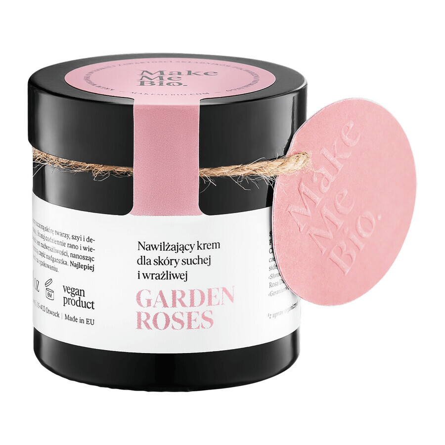 Make Me Bio Garden Roses, crema idratante per pelli secche e sensibili, 60 ml