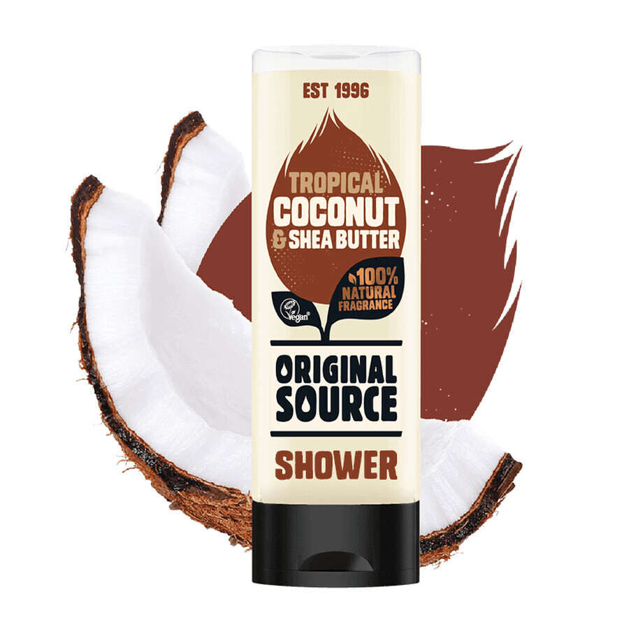 Original Source Vegan, gel de ducha, Coco y manteca de karité, 500 ml