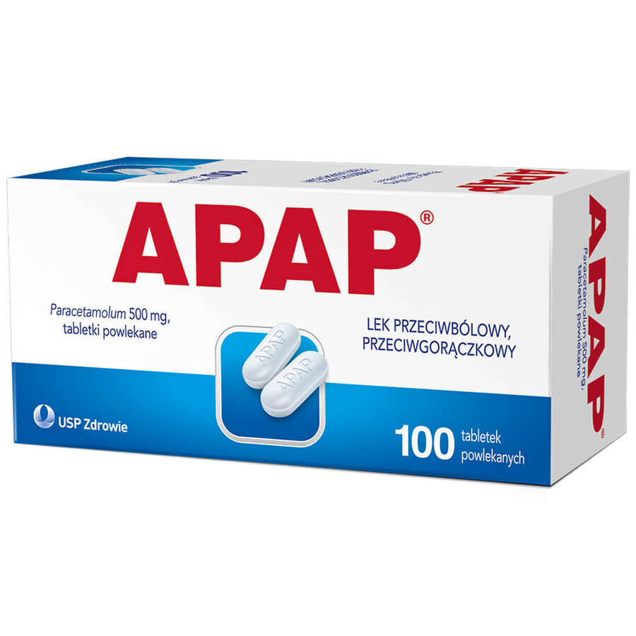 Apap 500 mg, 100 comprimate filmate