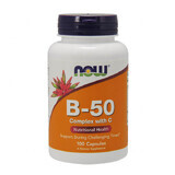 Now Foods B-50, vitamine B-complex, 100 tabletten