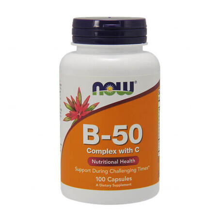 Now Foods B-50, complexe de vitamines B, 100 comprimés