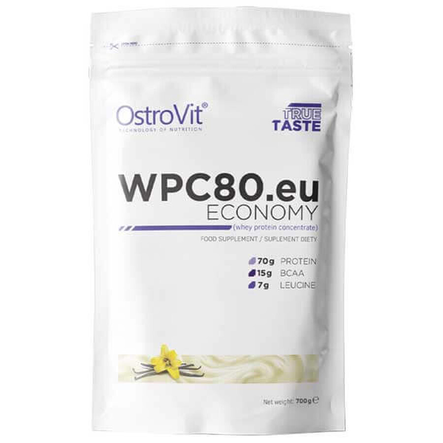 OstroVit Economy WPC80.eu, vanillesmaak, 700 g