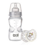 Lovi Medical+ Set, Antikolikflasche mit dynamischem Sauger, Brei, ab 6 Monate, 250 ml + Schnuller, 3-6 Monate