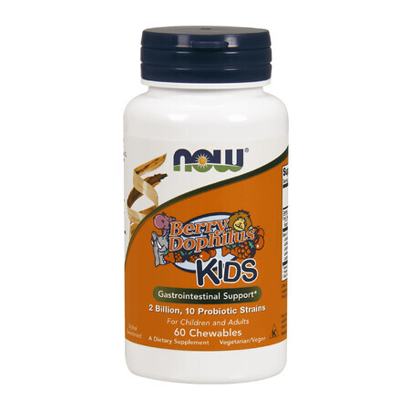 Now Foods Berry Dophilus Kids, 60 zuigtabletten