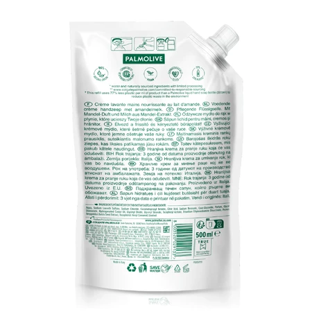 Palmolive, liquid soap, almond milk, stock, 500 ml