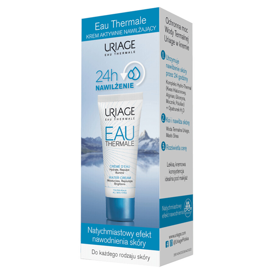 Uriage Eau Thermale, lichte actieve vochtinbrengende crème, normale en gemengde huid, 40 ml