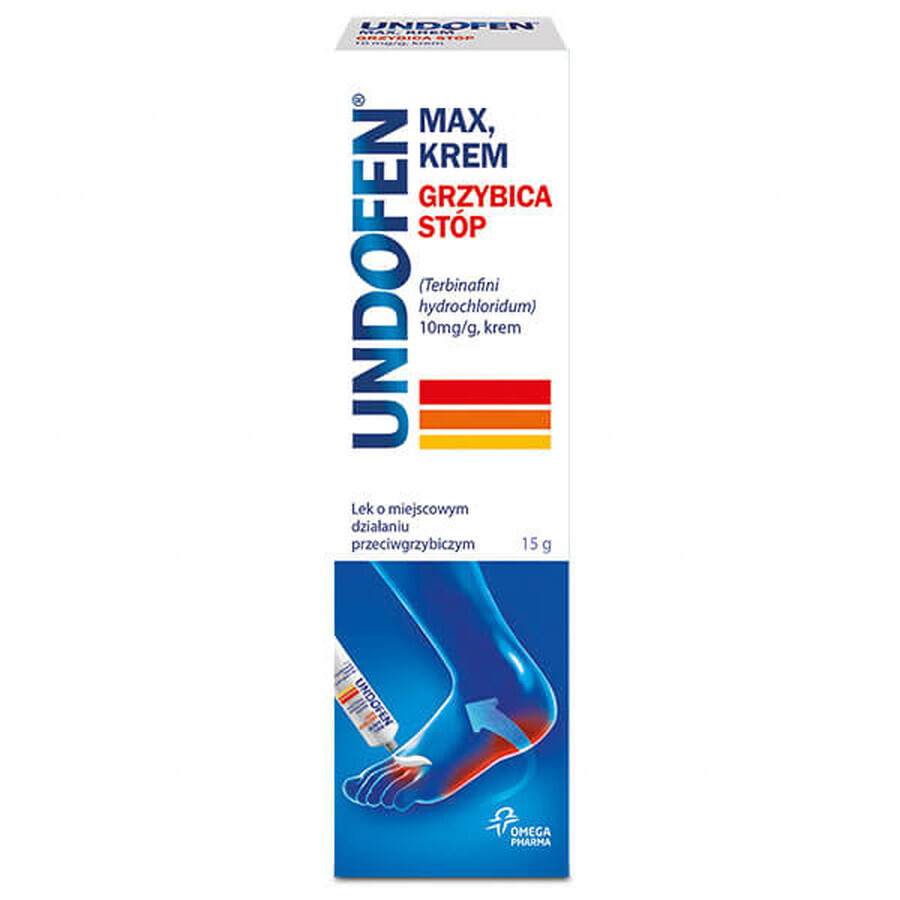 Undofen Max Cream 10 mg/g, antischimmelcrème, 15 g