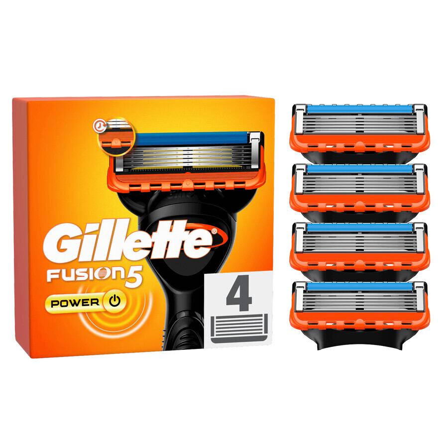 Gillette Fusion 5 Power, wisselpatronen, 4 stuks