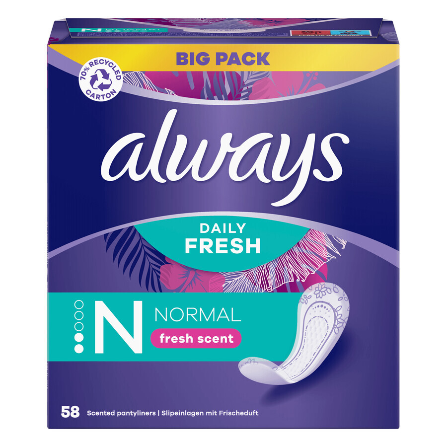 Always Dailies Fresh Protect, Damenbinden, Normal, 58 Stück