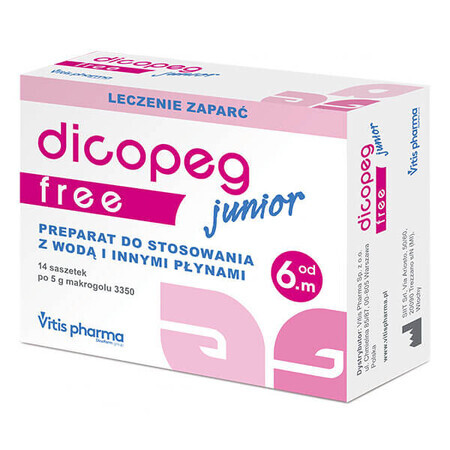 Dicopeg Junior Free, from 6 months, 5 gx 14 sachets