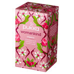 Pukka Womankind Organic, fruit- en kruidenthee, cranberry en roos, gearomatiseerd, 1,5 g x 20 builtjes