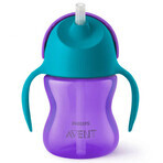 Avent, cană cu pai și mânere, violet, SCF796/02, de la 9 luni, 200 ml