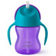 Avent, beker met rietje en handvatten, paars, SCF796/02, vanaf 9 maanden, 200 ml