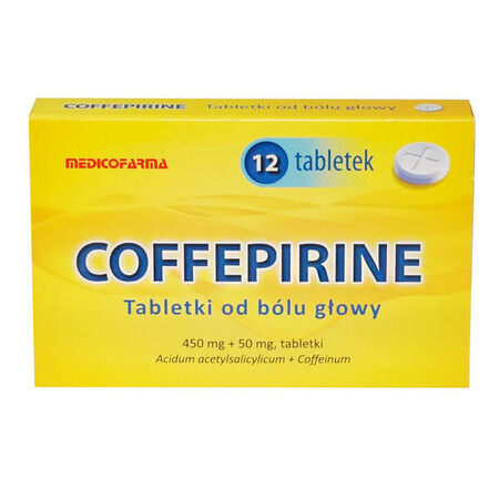 Coffepirine Hoofdpijn Tabletten 450 mg + 50 mg, 12 tabletten