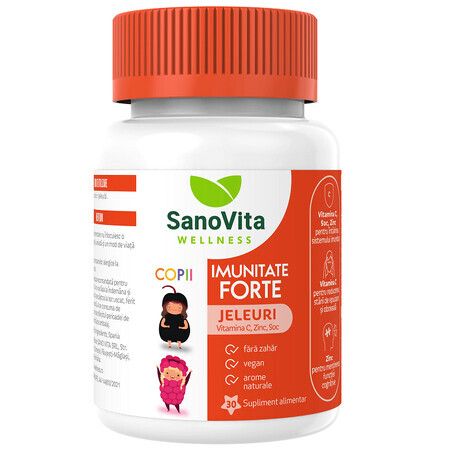 Jeleuri cu vitamine pentru copii Imunitate Forte, 30 bucati, Sanovita Wellness