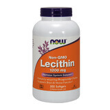 Now Foods Lecithin Non-GMO 1200 mg, lecithin, 200 capsules