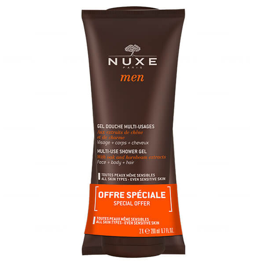 Nuxe Men Set, multifunctional shower gel, 2 x 200 ml