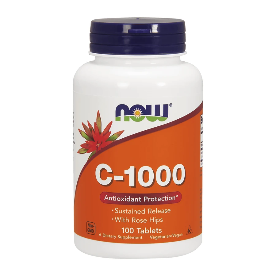 Now Foods C-1000, Vitamin C + Rosehips, 100 Tablets