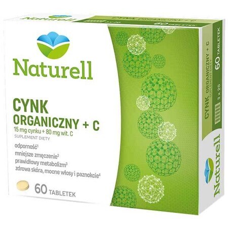 Naturell Bio Zink + C, 60 tabletten 