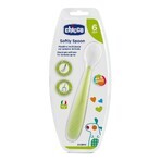 Chicco, cuillère d'alimentation souple, en silicone, verte, à partir de 6 mois, 1 pièce