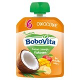 BoboVita Mousse in a tube, banana with mango and coconut, after 6 months, 80 g