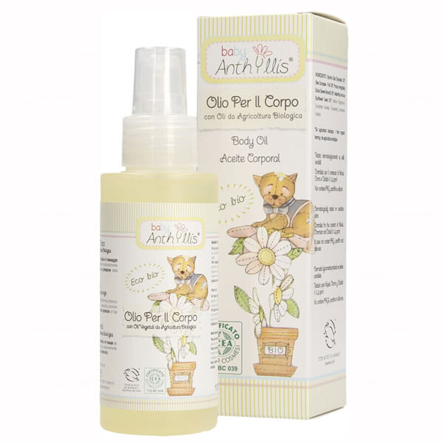 Anthyllis Baby EcoBio, body oil with oil from organic farming, from 1 month, 100 ml