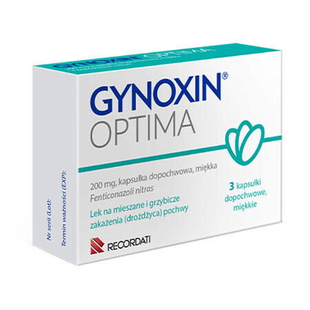 Gynoxin Optima 200 mg, 3 capsule molli vaginali