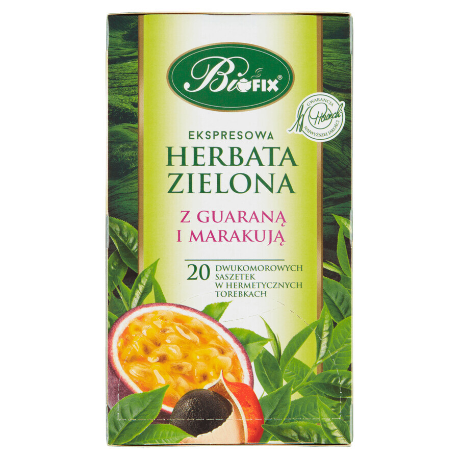 Bi Fix, Green with guarana and passion fruit, tea, 20 sachets