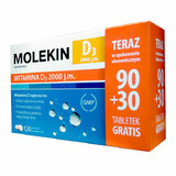 Molekin D3 2000 IU, 90 tablets + 30 free tablets