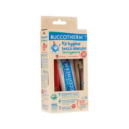 Mondhygiëneset voor kinderen van 2-6 jaar (bevat tandpasta, tandenborstel en wattenzakje), 50 ml, Buccotherm